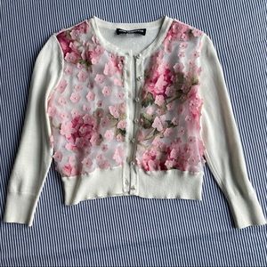 Karl Lagerfeld Paris Cropped Cardigan (XS)